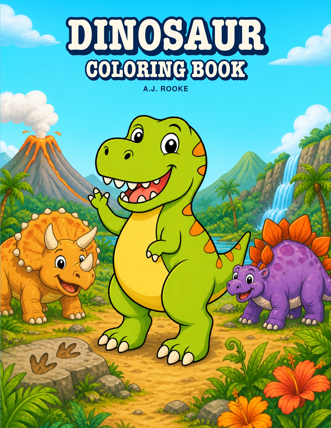Dinosaur Coloring Book front cover