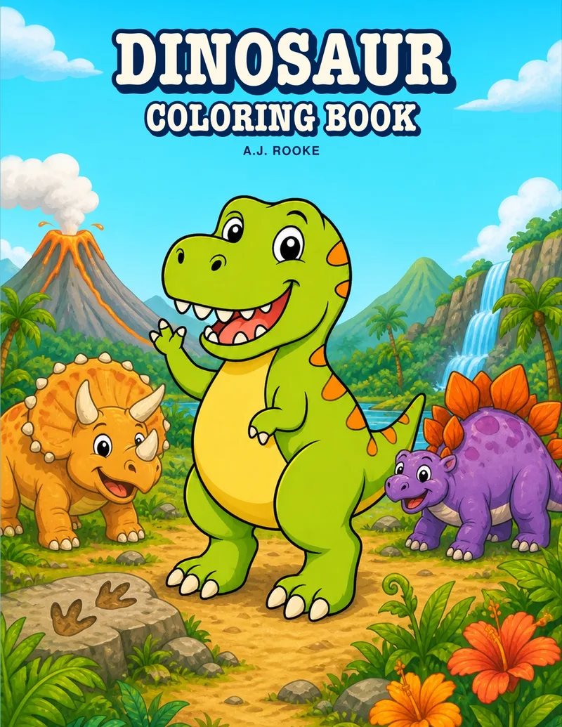 Dinosaur Coloring Book cover