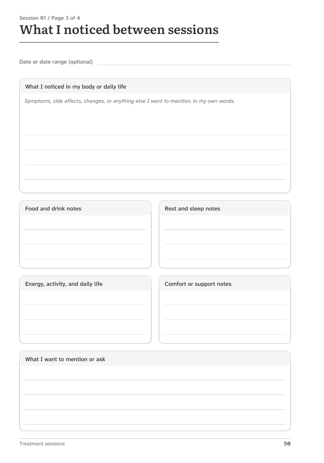 The Chemotherapy Treatment Companion, interior page 50