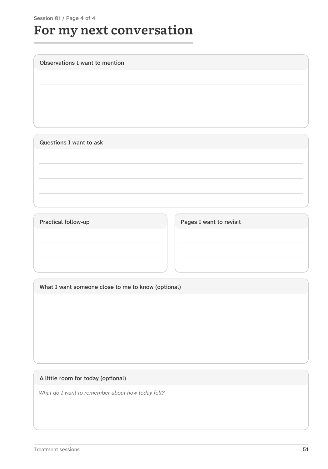 The Chemotherapy Treatment Companion, interior page 51