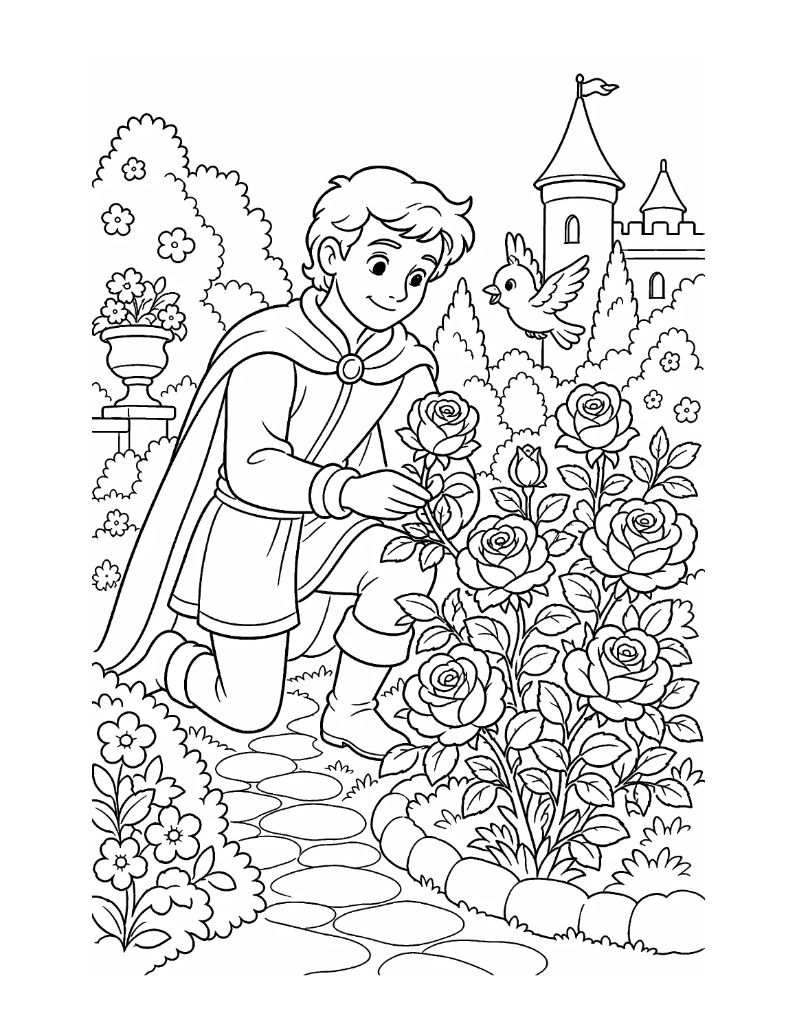 Fairy Tale Coloring Book, interior page 11