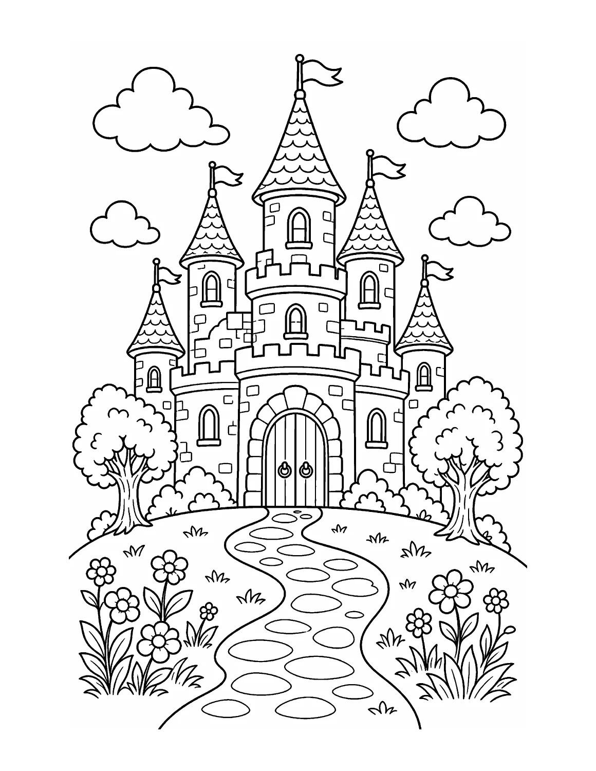 Fairy Tale Coloring Book, interior page 7