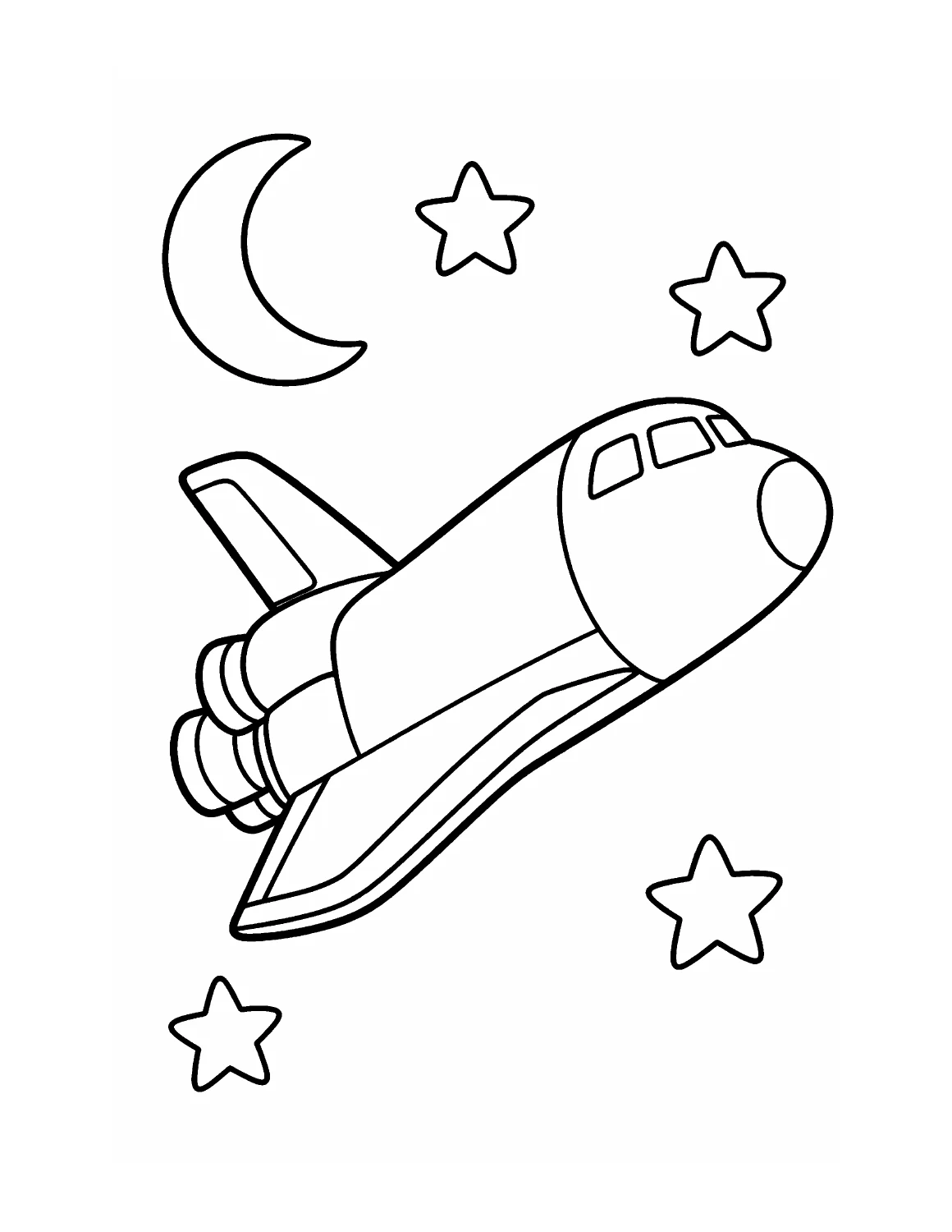 Space Coloring Book, interior page 11