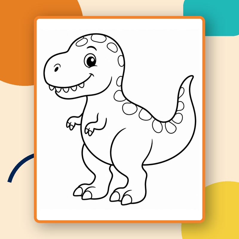 T-Rex coloring-page sample